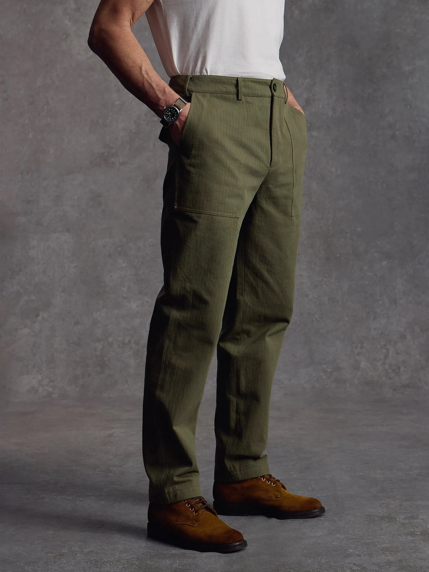 The Overlord Trouser - Moss sold by Private White V.C. product image thumbnail 4