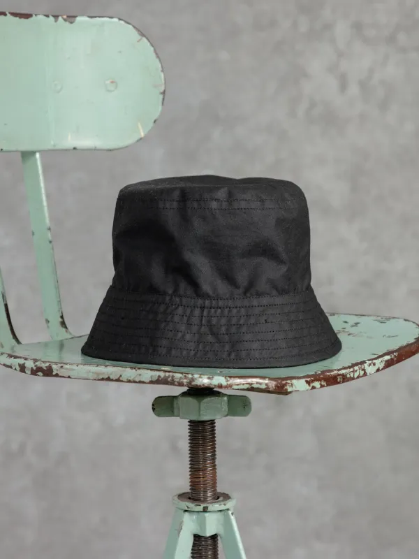 The Wax Bucket Hat - Ivory Black sold by Private White V.C.