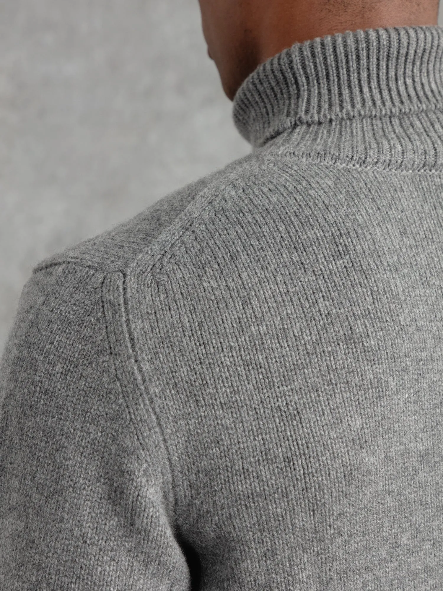 The Cashmere Submariner Rollneck - Cobble Grey sold by Private White V.C. product image thumbnail 4