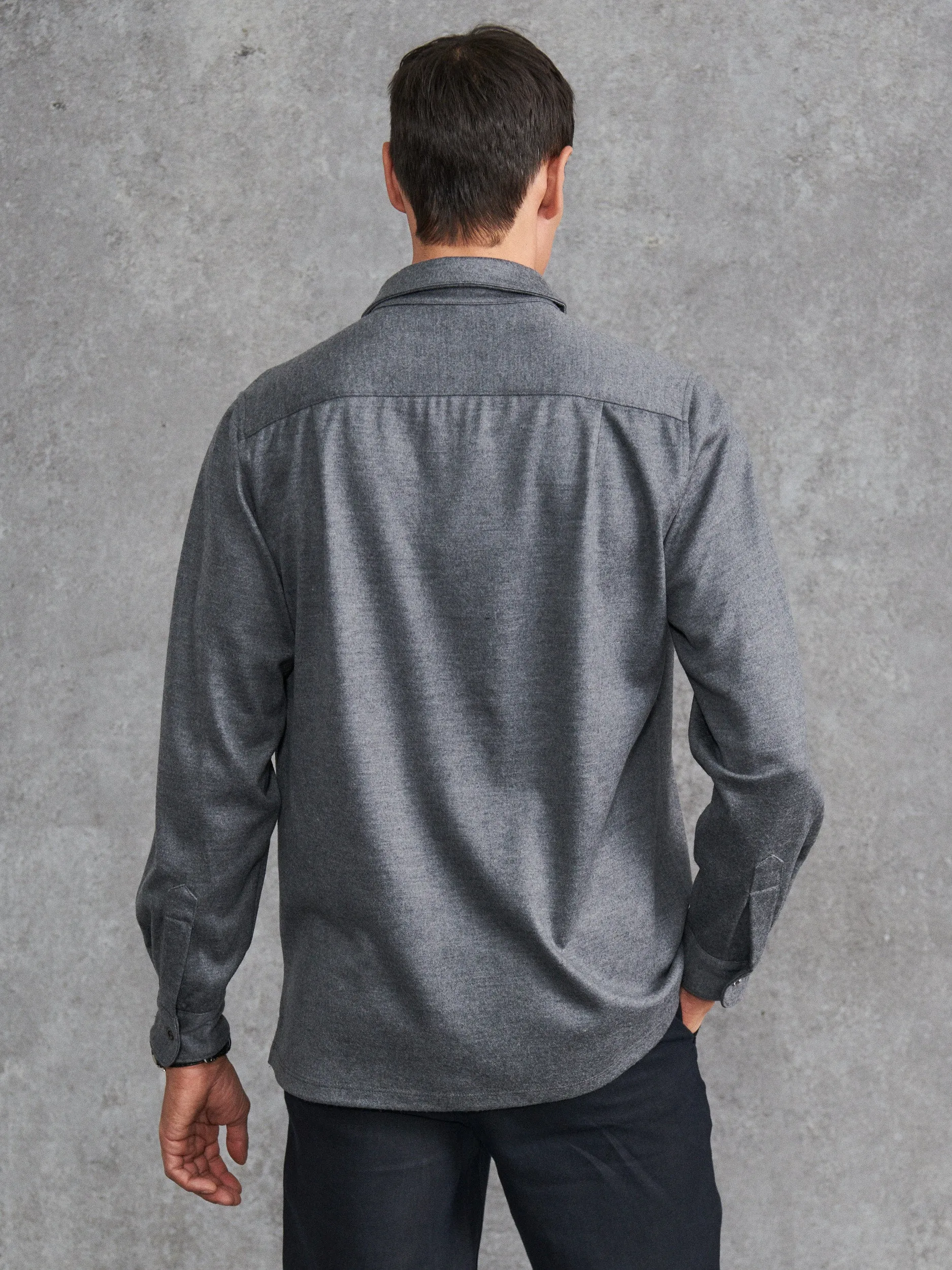 The Jersey Shirt - Cobble Grey sold by Private White V.C. product image thumbnail 5