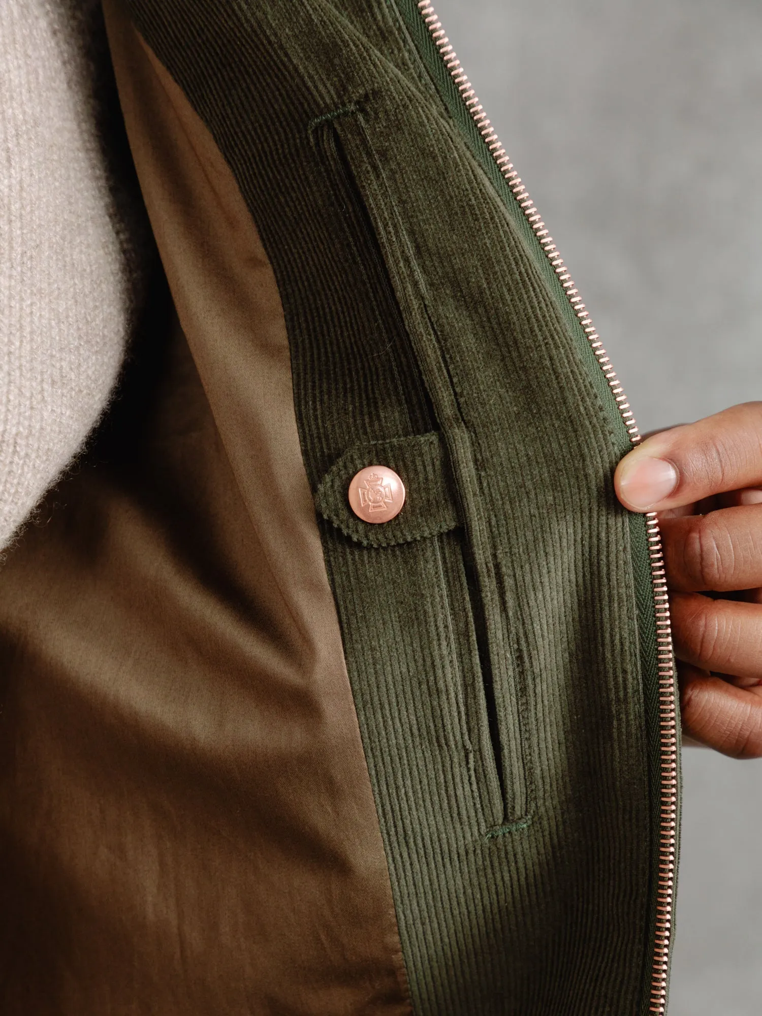 The M3 Cord Bomber - Olive sold by Private White V.C. product image thumbnail 5