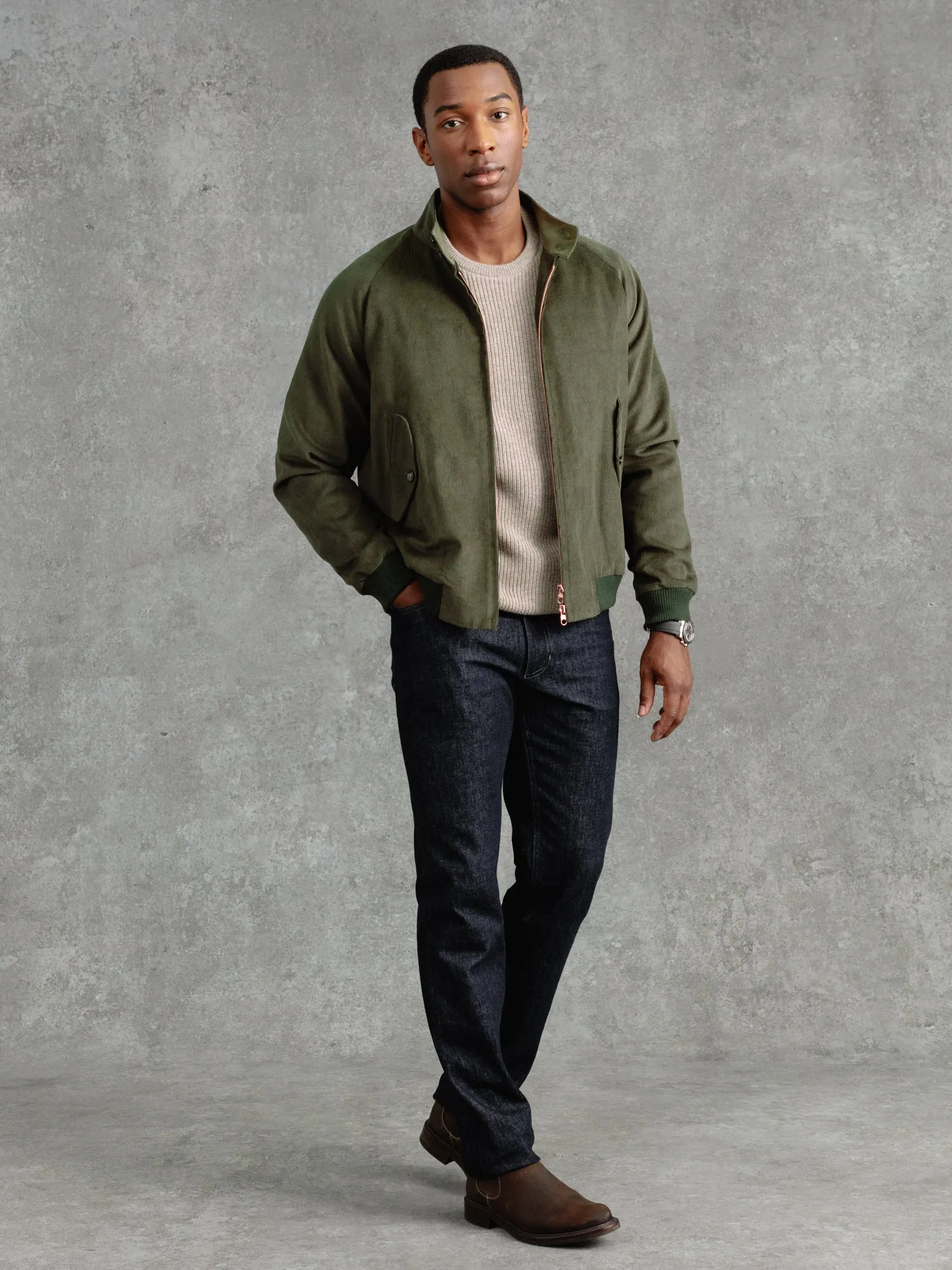The M3 Cord Bomber - Olive sold by Private White V.C.