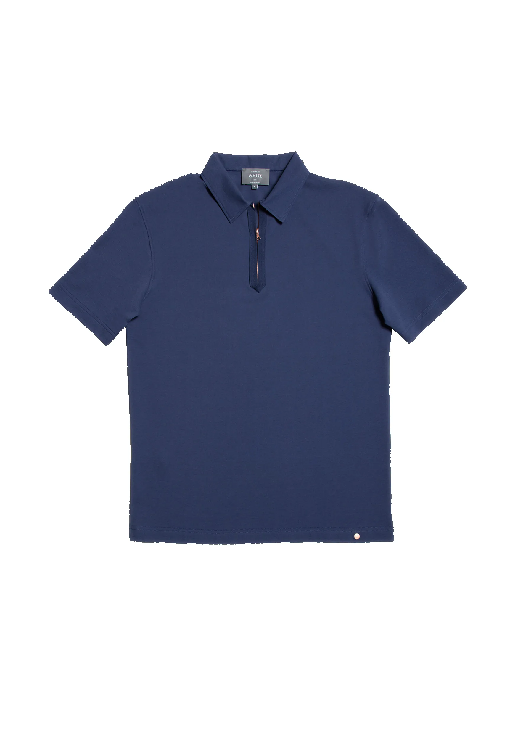 The Ashley Zip Polo - Ink sold by Private White V.C. product image thumbnail 3