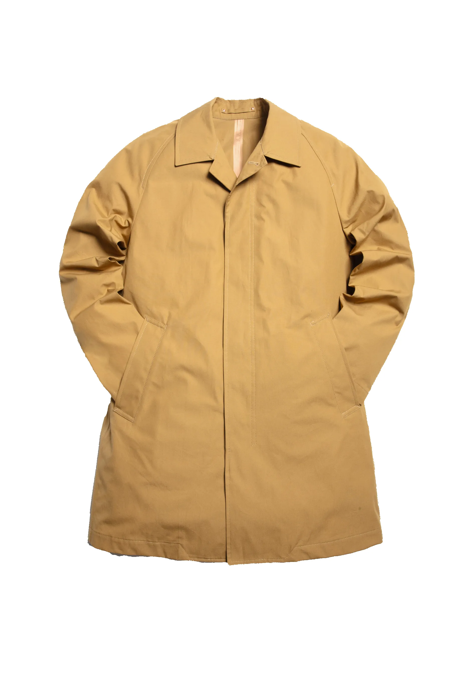 The Ventile® Raglan Raincoat - Yellow Ochre sold by Private White V.C. product image thumbnail 3