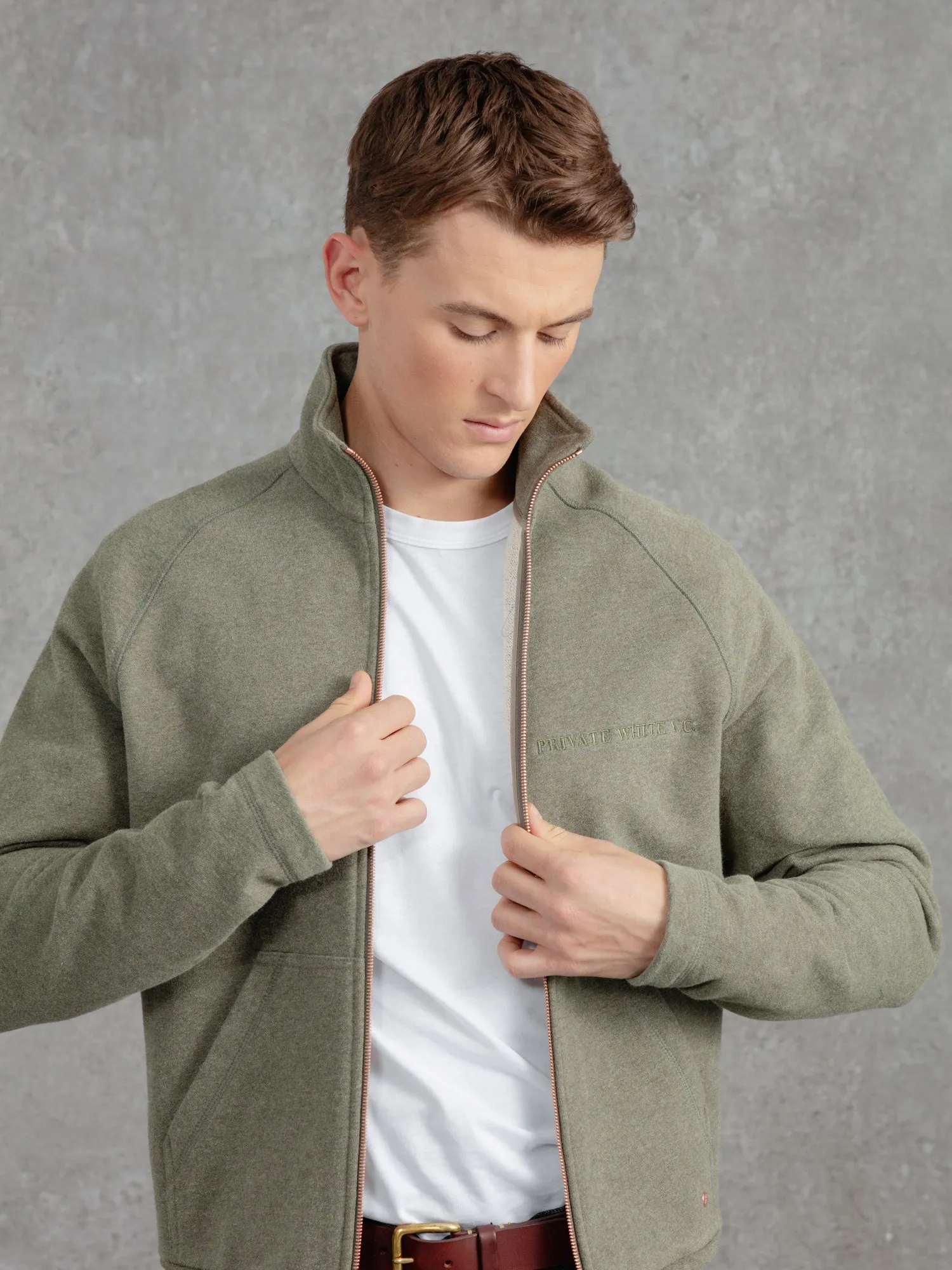 The Funnel Neck 3.0 - Moss Green sold by Private White V.C. product image thumbnail 2