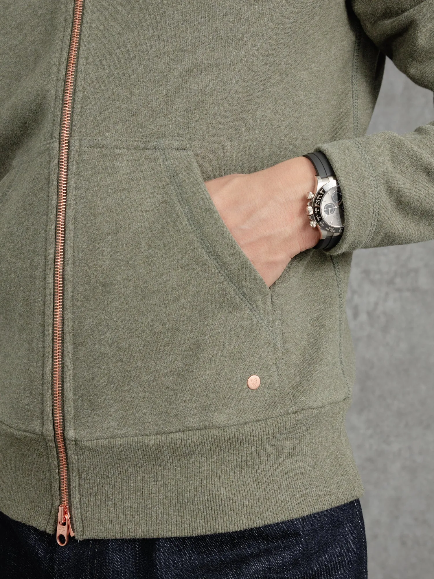 The Funnel Neck 3.0 - Moss Green sold by Private White V.C. product image thumbnail 5