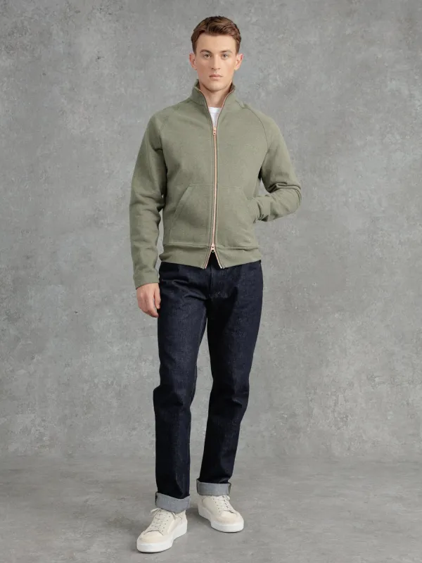 The Funnel Neck 3.0 - Moss Green sold by Private White V.C.