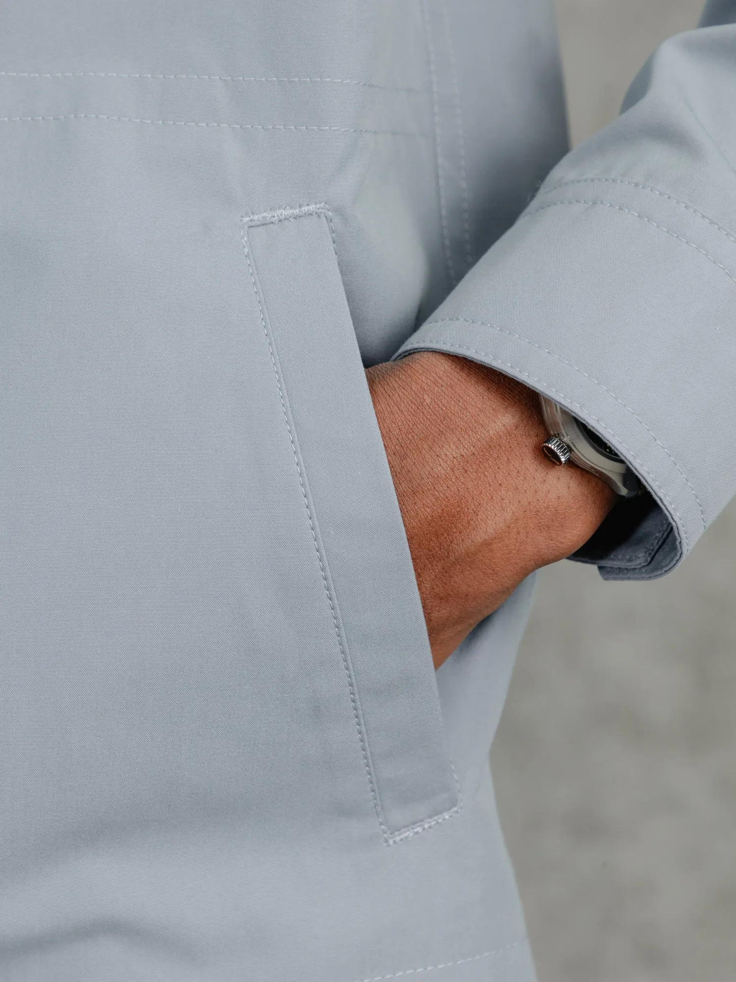 The Ventile® Piccadilly Shacket - Azure sold by Private White V.C. product image thumbnail 5