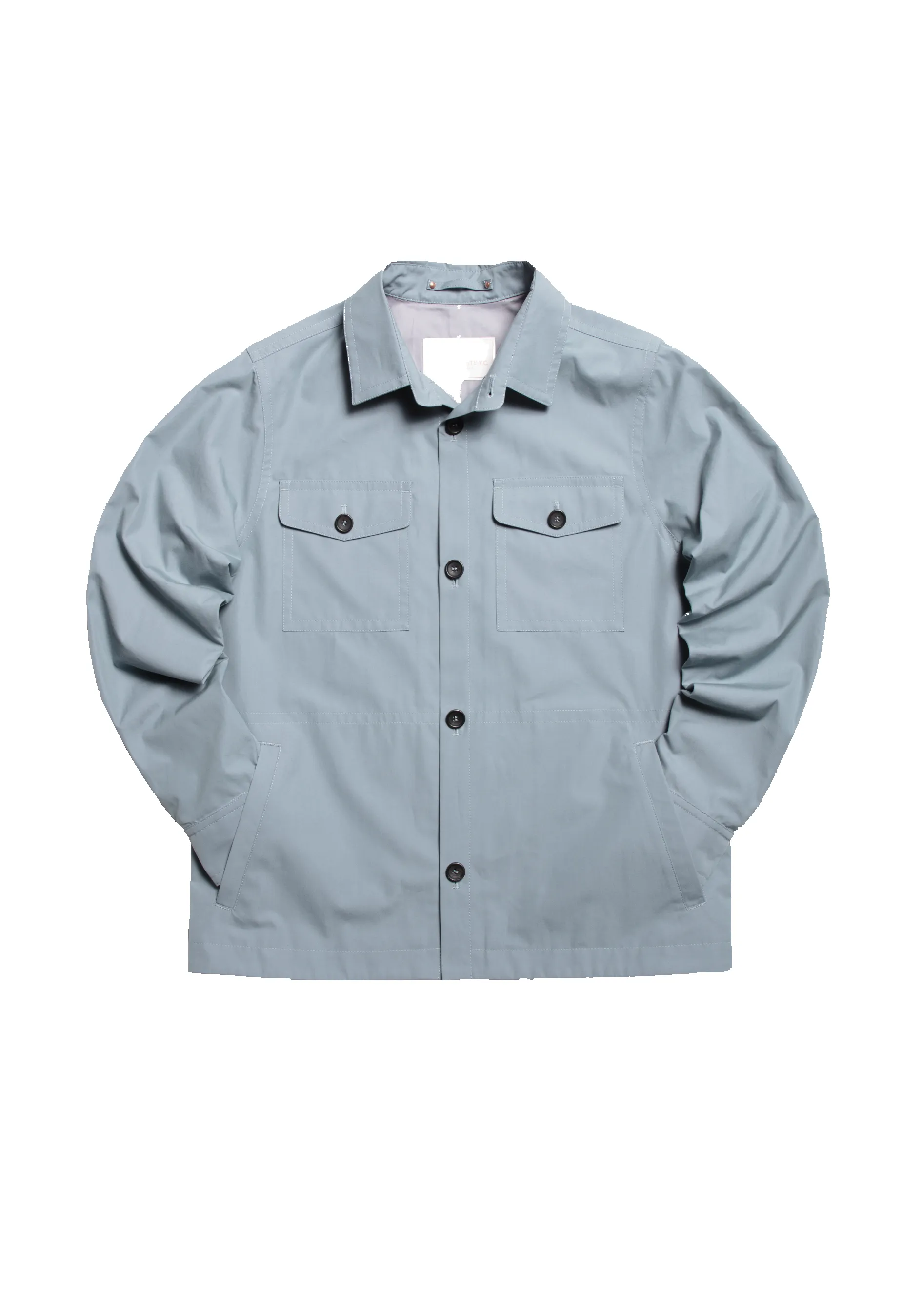 The Ventile® Piccadilly Shacket - Azure sold by Private White V.C. product image thumbnail 3