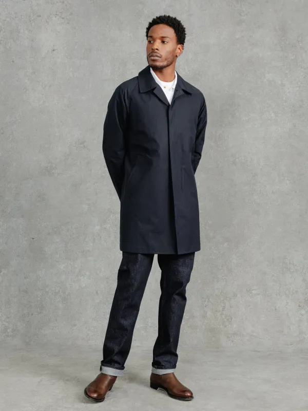 The Ventile® Raglan Raincoat - Ink sold by Private White V.C.