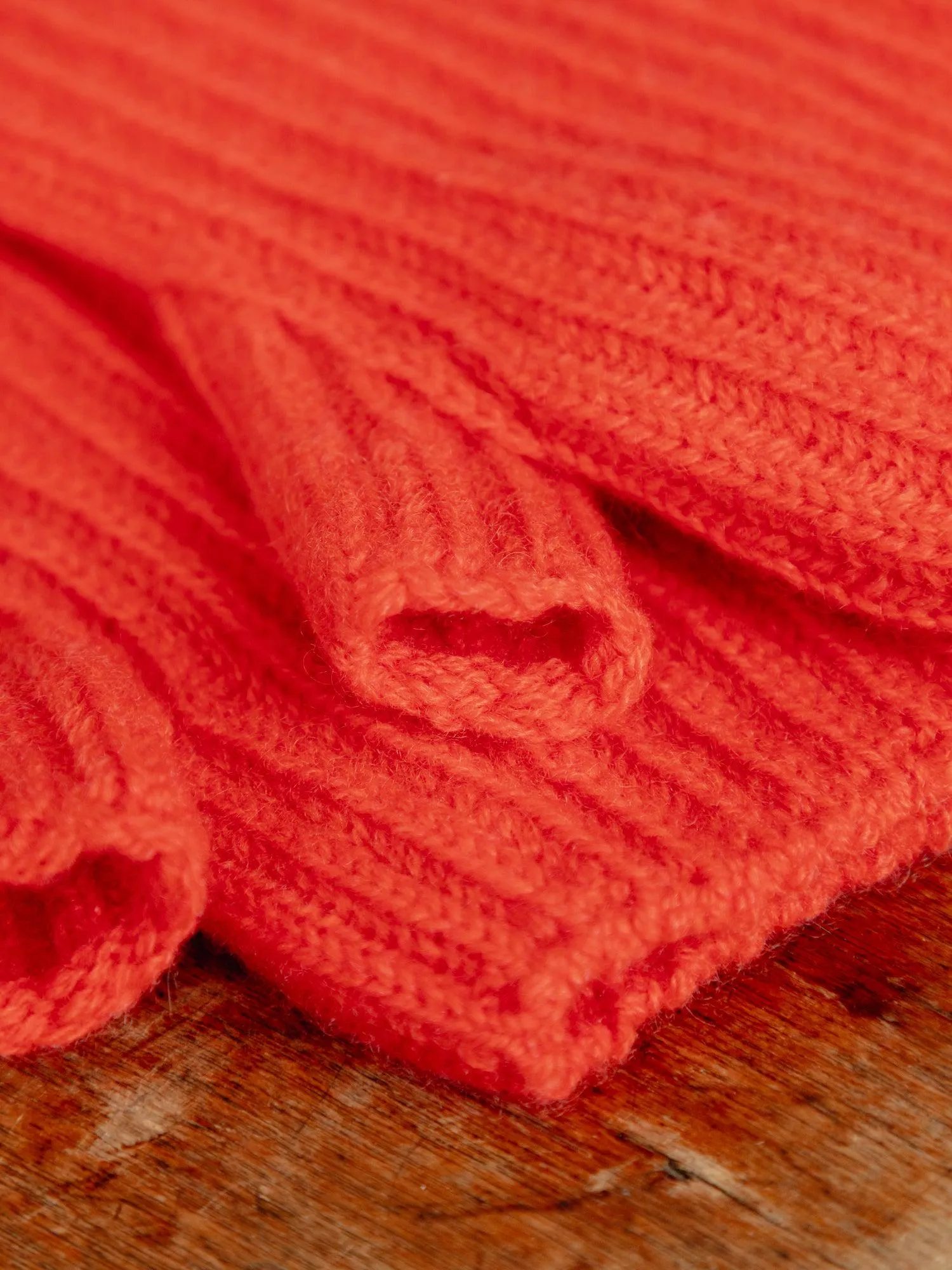 The Tipped Cashmere Wrist Warmers - Vermillion sold by Private White V.C. product image thumbnail 4