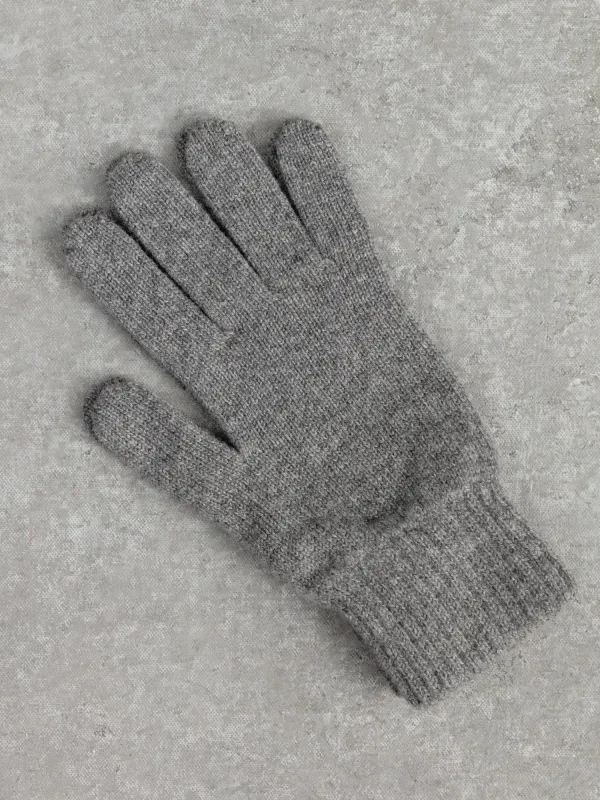 The Cashmere Gloves - Cobble Grey sold by Private White V.C.