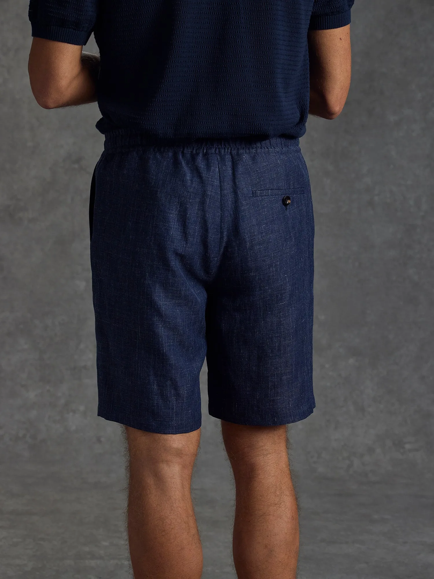 The Diplomat Shorts - Indigo Ink sold by Private White V.C. product image thumbnail 2
