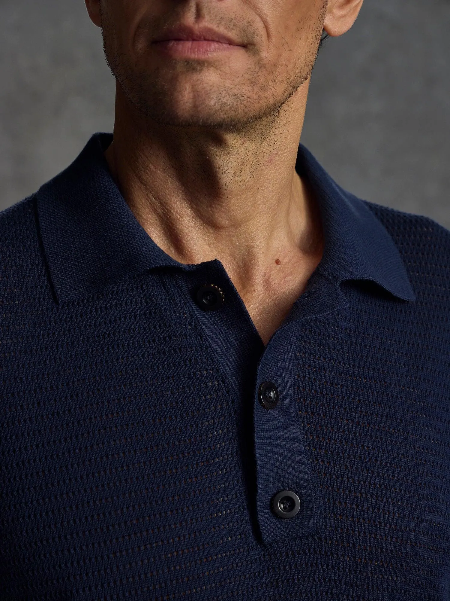 The Martini Polo - Navy sold by Private White V.C. product image thumbnail 4