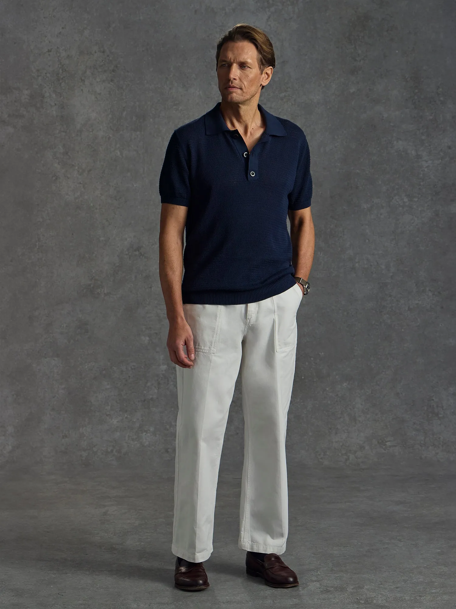 The Martini Polo - Navy sold by Private White V.C. product image thumbnail 2