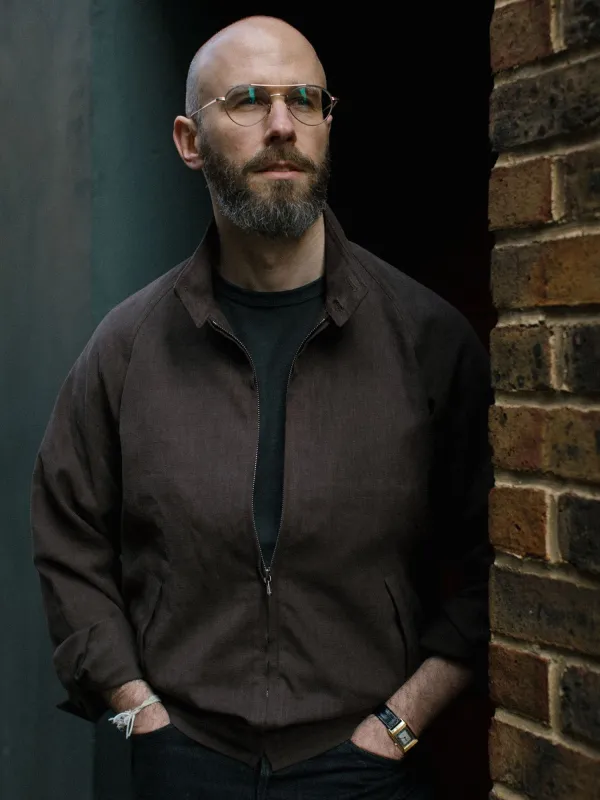 The Permanent Style Linen Harrington - Brown made by Permanent Style
