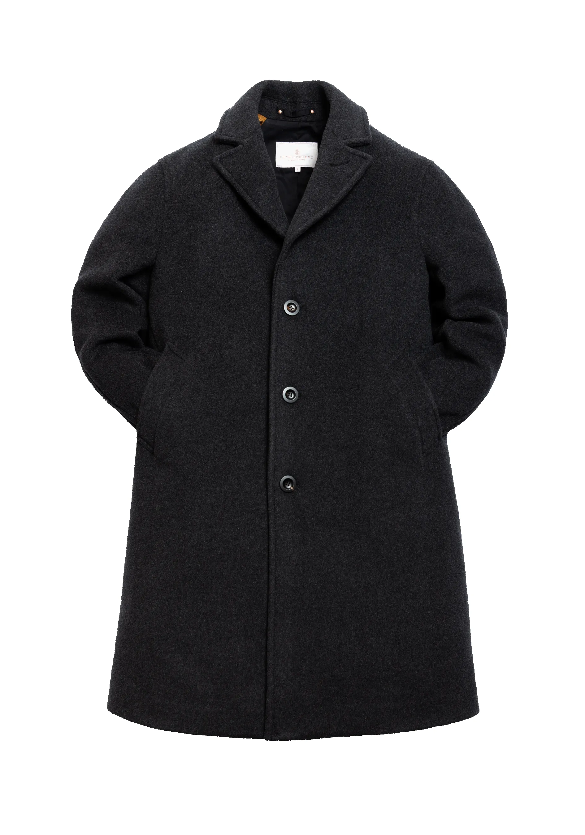 The Woollen Crew Coat - Charcoal sold by Private White V.C. product image thumbnail 3
