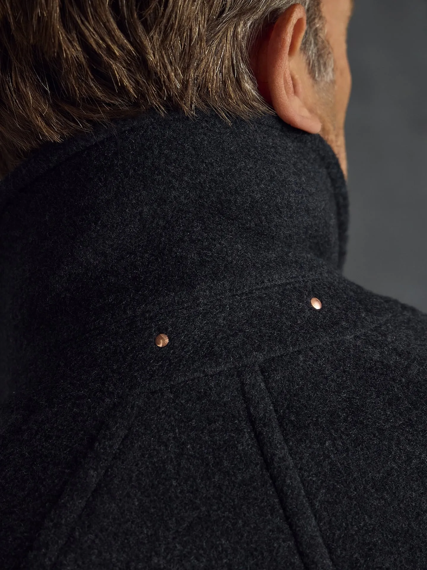 The Woollen Crew Coat - Charcoal sold by Private White V.C. product image thumbnail 4