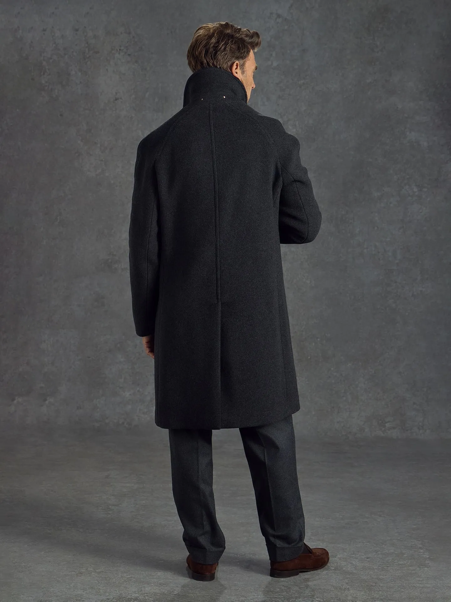 The Woollen Crew Coat - Charcoal sold by Private White V.C. product image thumbnail 5