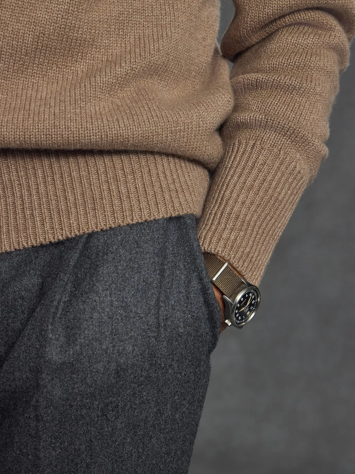 The Cashmere Submariner Rollneck - Desert Taupe sold by Private White V.C. product image thumbnail 4