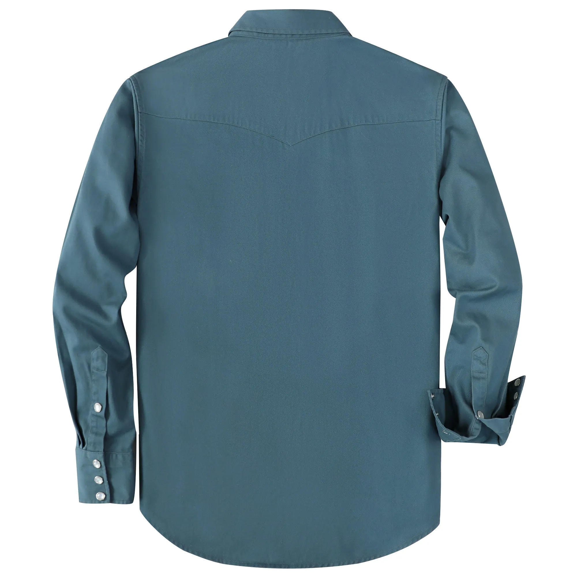 Dubinik® 7.2oz Men's Western Cowboy Pearl Snap Long Sleeve Work Shirt#10607 sold by Dubinik product image thumbnail 2