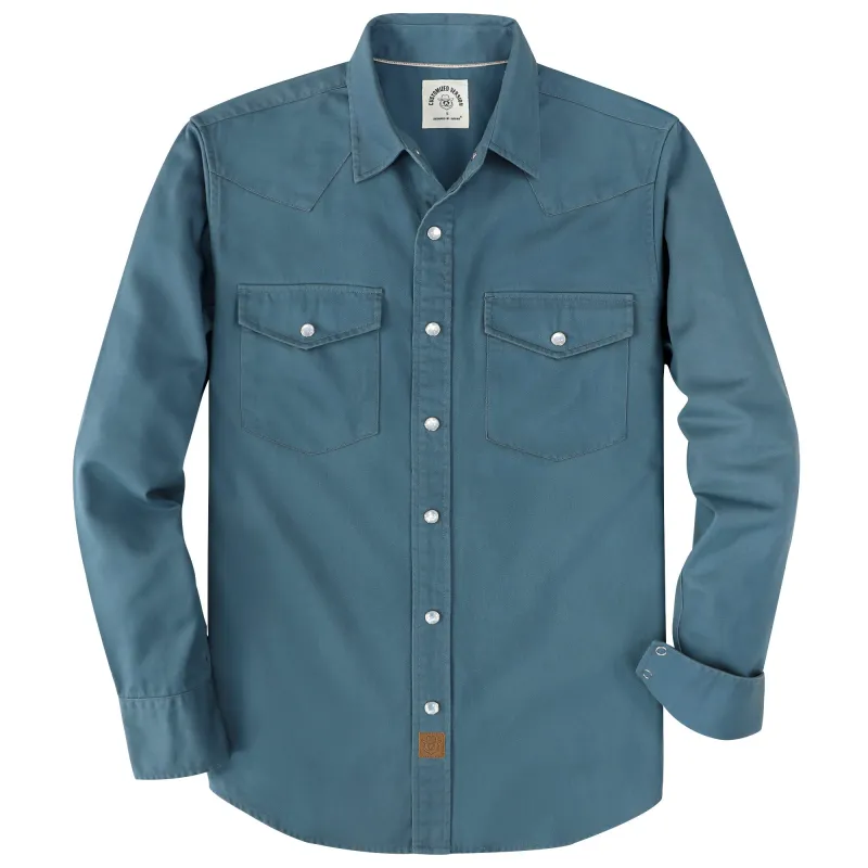 Dubinik® 7.2oz Men's Western Cowboy Pearl Snap Long Sleeve Work Shirt#10607 made by Dubinik