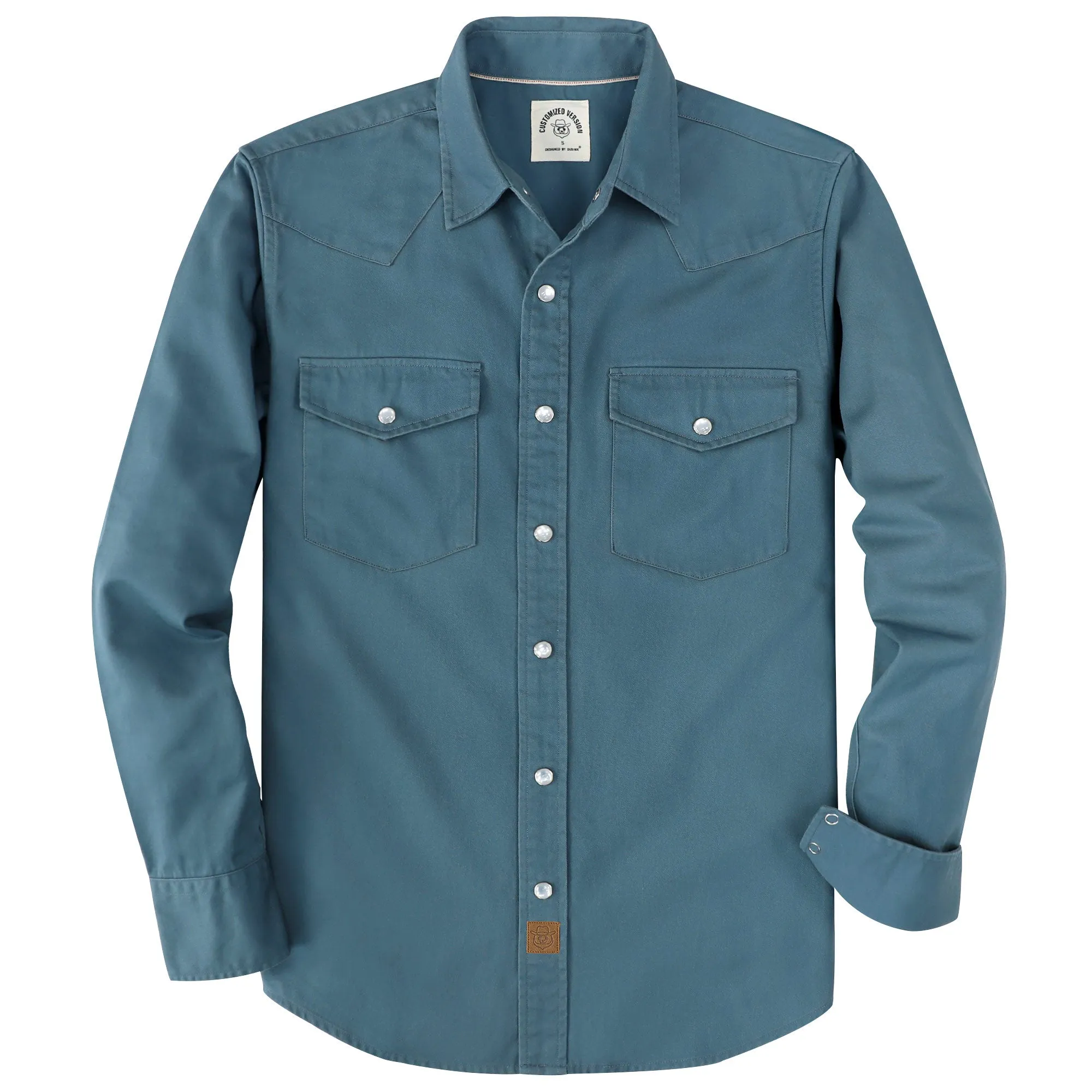 Dubinik® 7.2oz Men's Western Cowboy Pearl Snap Long Sleeve Work Shirt#10607 sold by Dubinik