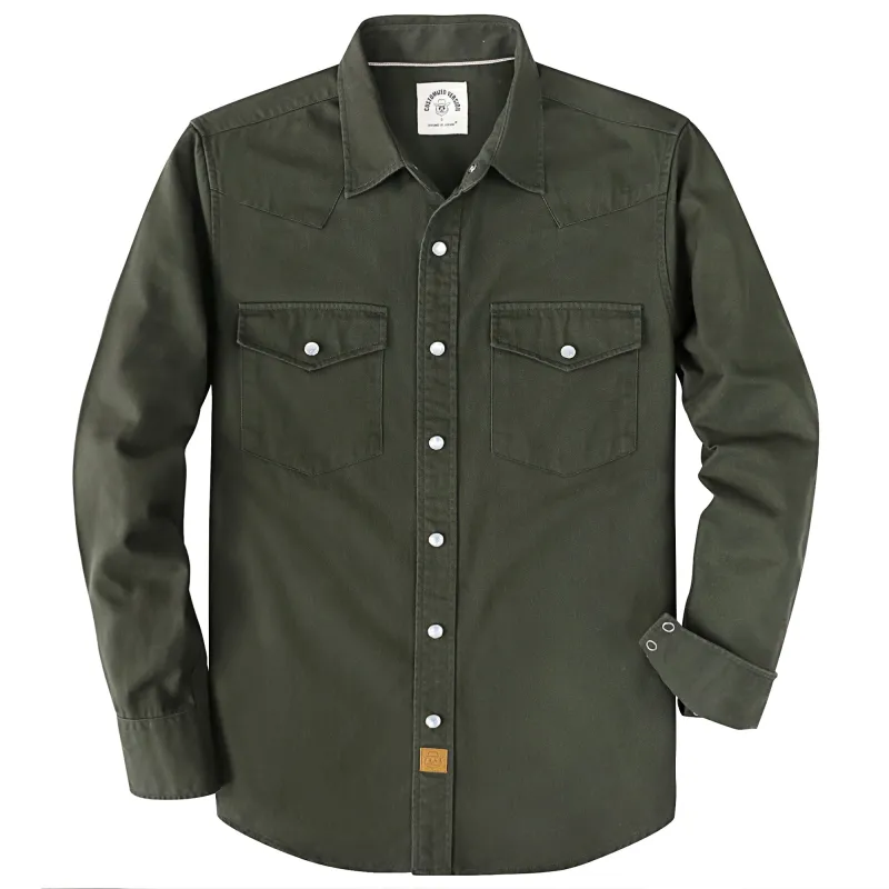Dubinik® 7.2oz Men's Western Cowboy Pearl Snap Long Sleeve Work Shirt#10608 made by Dubinik