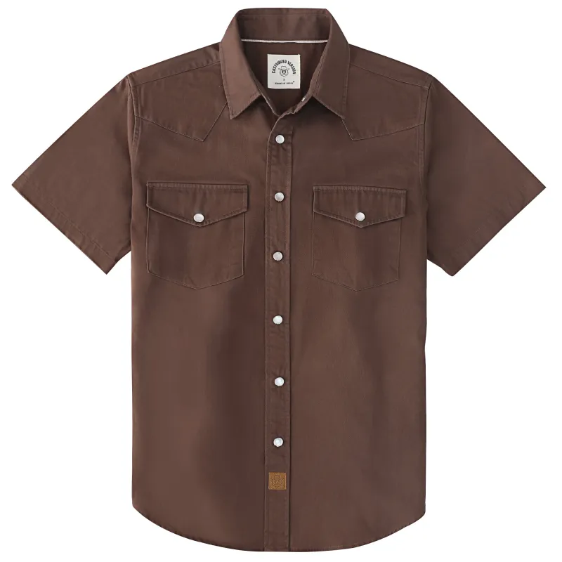 Dubinik® Mens Short Sleeve Work Shirt Snap Button Heavy Cotton#10510 made by Dubinik