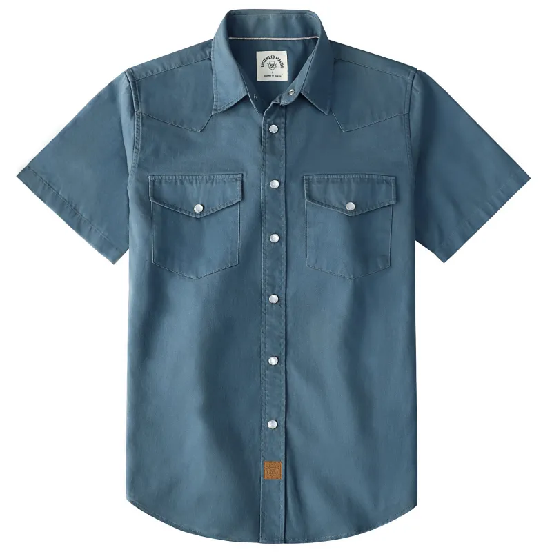 Dubinik® Mens Short Sleeve Work Shirt Snap Button Heavy Cotton#10507 made by Dubinik