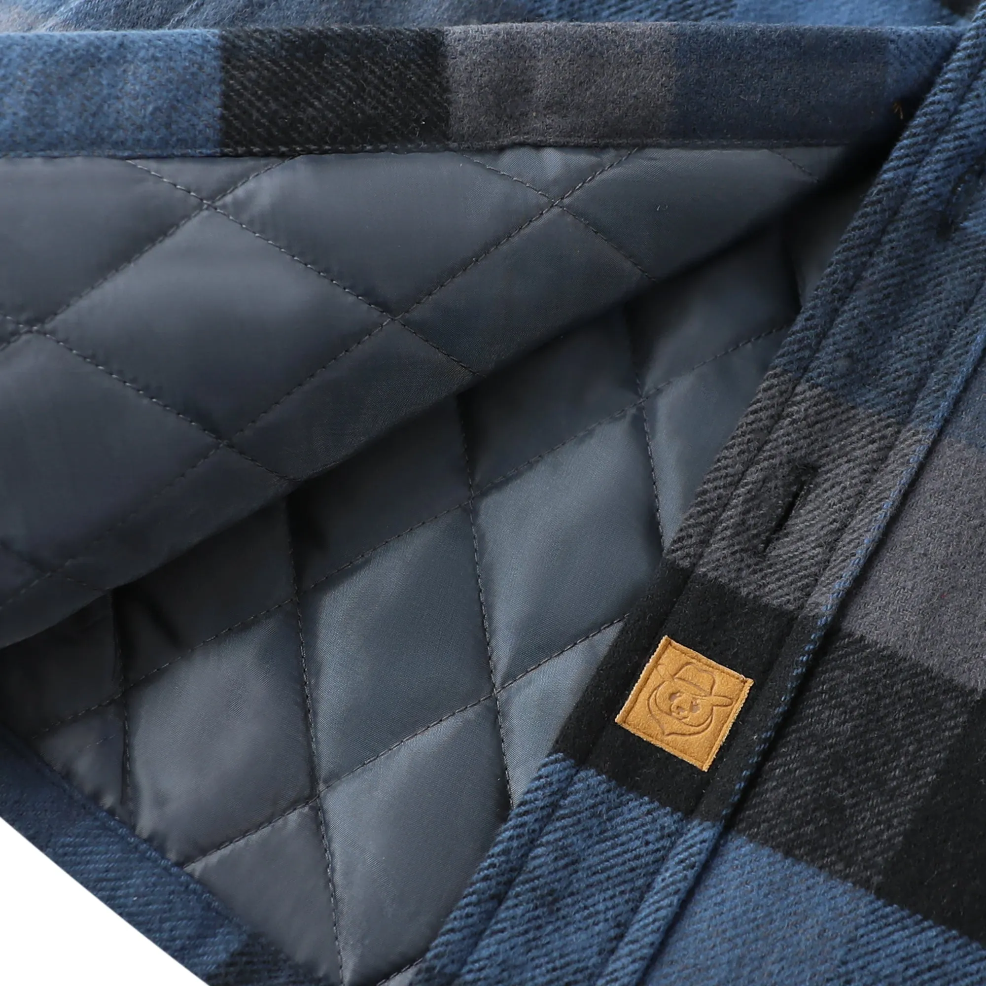 Dubinik® 10.8oz Men's Flannel Shacket Plaid Jacket with Warm Lining Button Up#38410 sold by Dubinik product image thumbnail 5