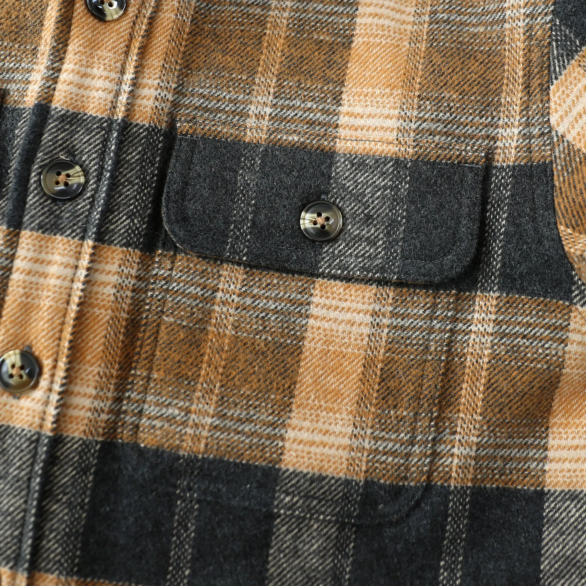 Dubinik® 10.8oz Men's Flannel Shacket Plaid Jacket with Warm Lining Button Up#38407 sold by Dubinik product image thumbnail 4
