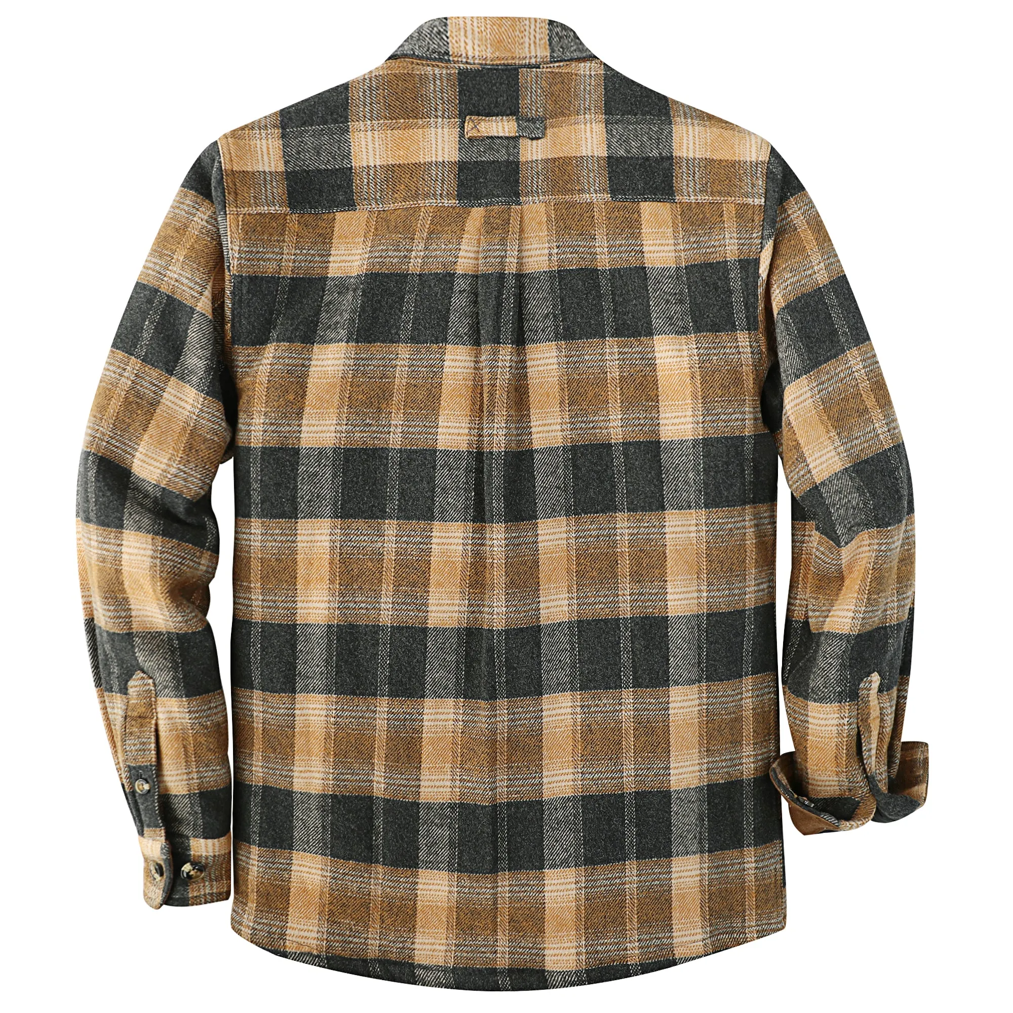 Dubinik® 10.8oz Men's Flannel Shacket Plaid Jacket with Warm Lining Button Up#38407 sold by Dubinik product image thumbnail 2