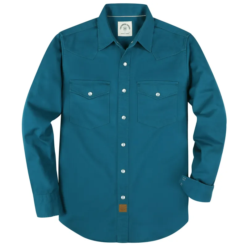 Dubinik® 7.2 oz Men's Western Cowboy Pearl Snap Long Sleeve Work Shirt#10611 made by Dubinik