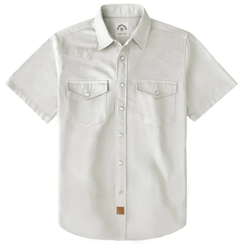 Dubinik® Mens Short Sleeve Work Shirt Snap Button Heavy Cotton#10501 made by Dubinik