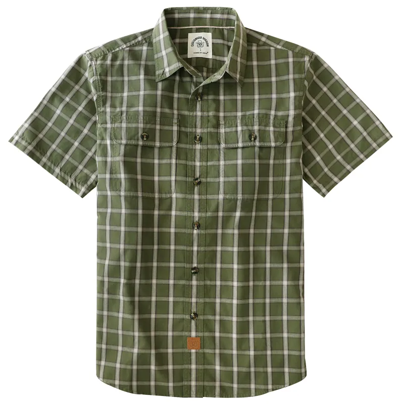 Dubinik® Mens Short Sleeve Button Down Shirts Plaid Casual Regular #49026 made by Dubinik