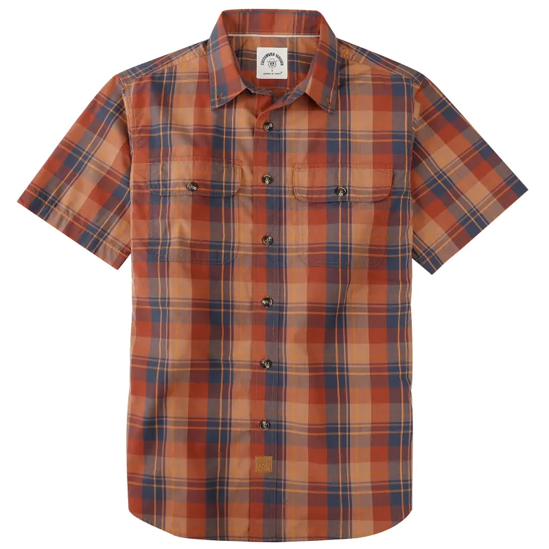 Dubinik® Mens Short Sleeve Button Down Shirts Plaid Casual Regular #49025 made by Dubinik