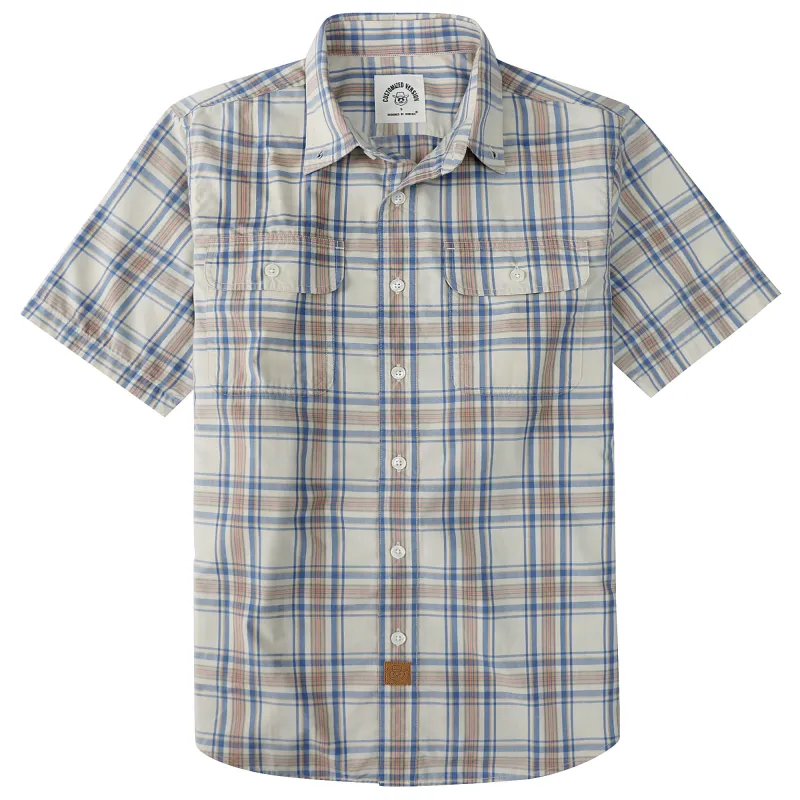 Dubinik® Mens Short Sleeve Button Down Shirts Plaid Casual Regular #49023 made by Dubinik