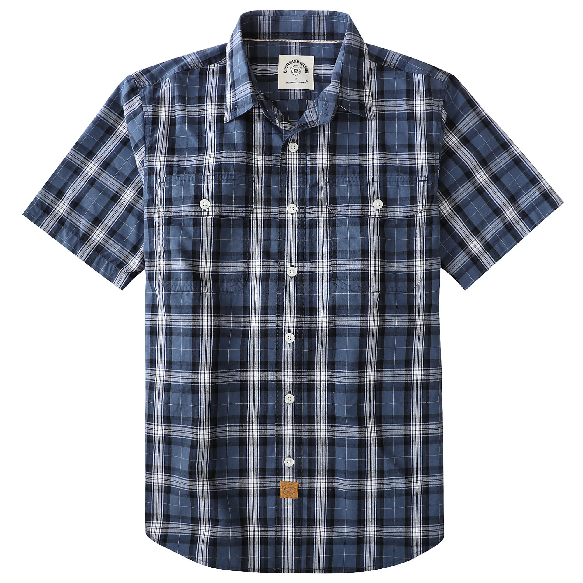 Dubinik® Mens Short Sleeve Button Down Shirts Plaid Casual Regular #49015 sold by Dubinik