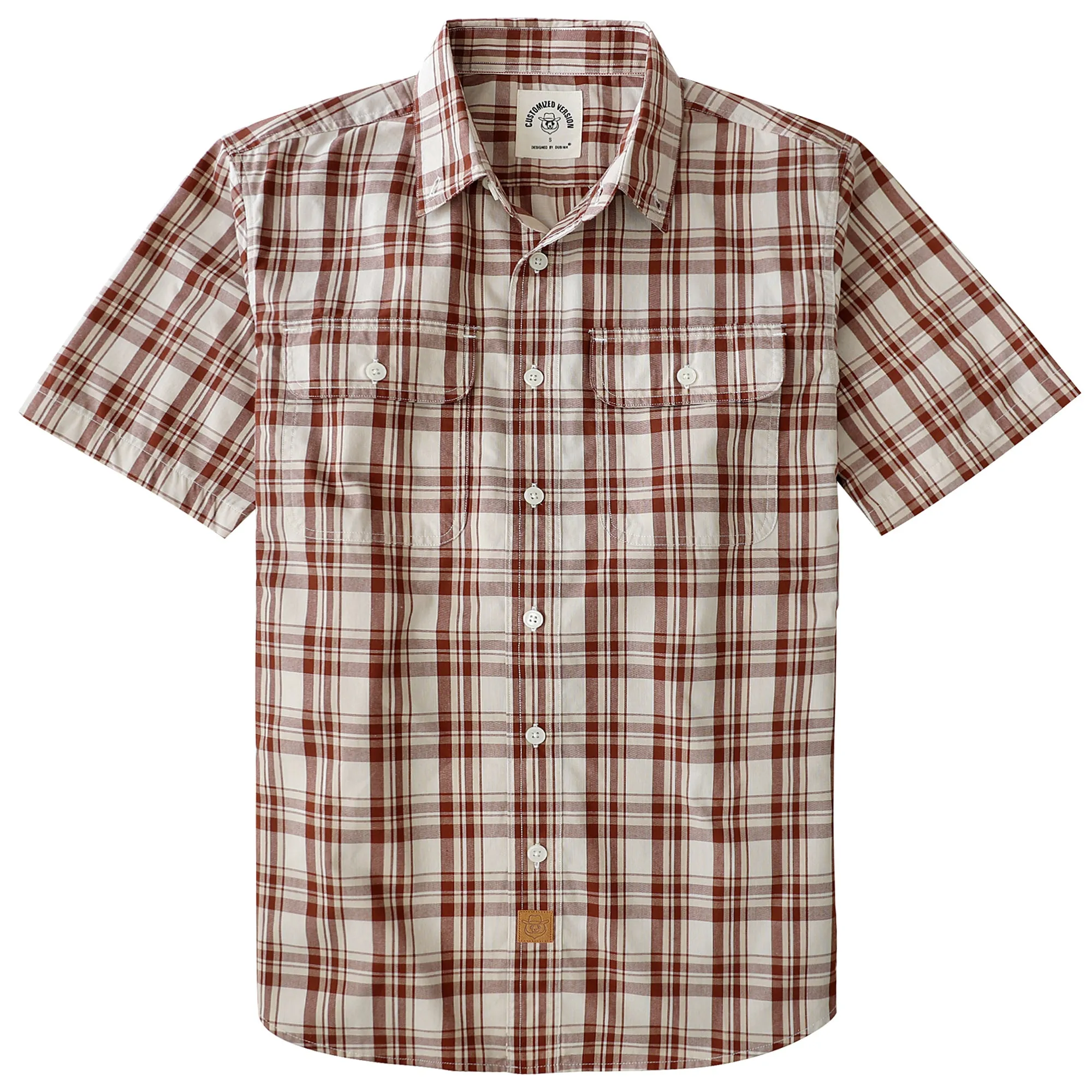 Dubinik® Mens Short Sleeve Button Down Shirts Plaid Casual Regular #49013 sold by Dubinik