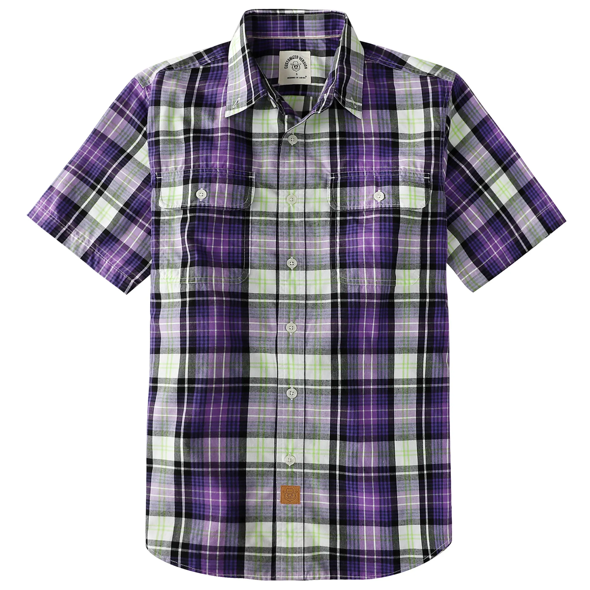 Dubinik® Mens Short Sleeve Shirts Plaid Casual Regular #49002 sold by Dubinik