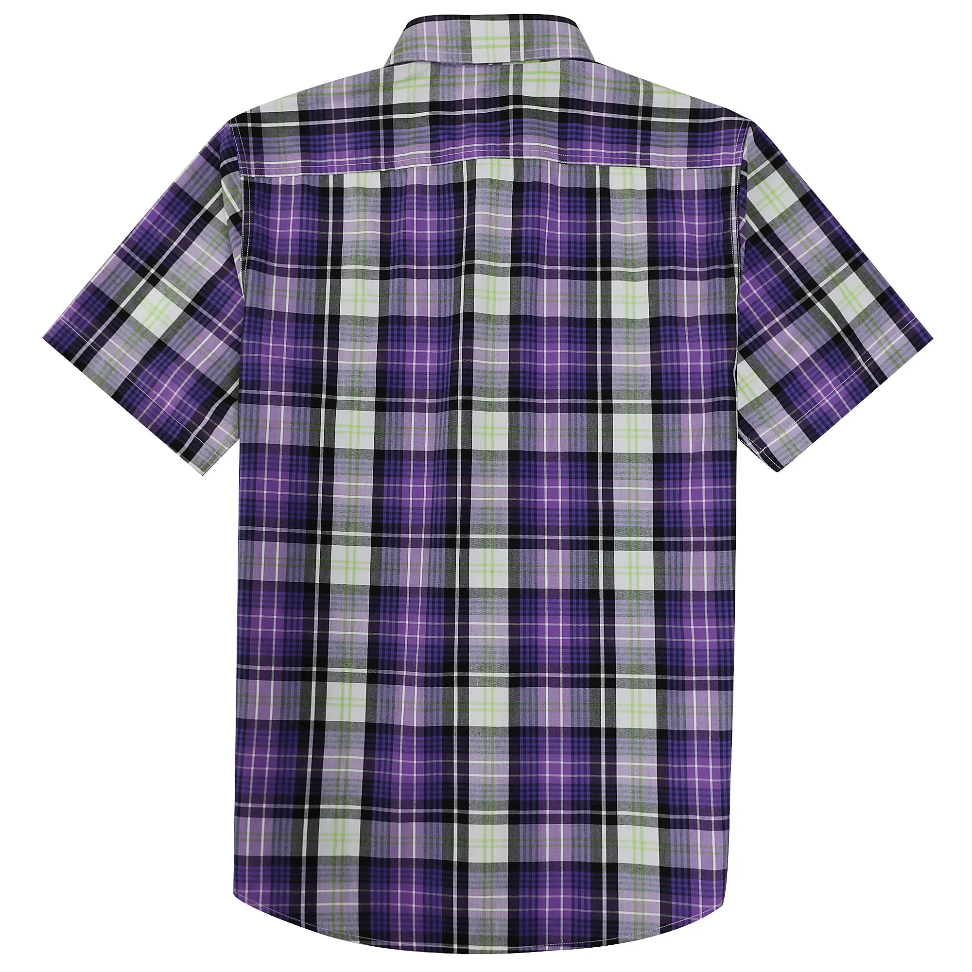 Dubinik® Mens Short Sleeve Shirts Plaid Casual Regular #49002 sold by Dubinik product image thumbnail 2