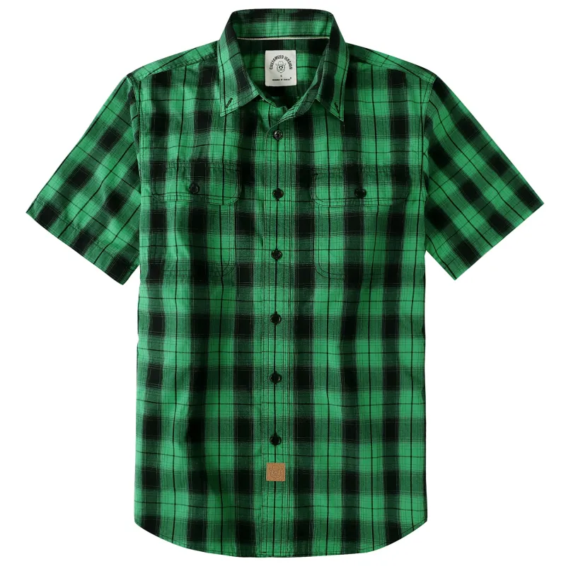 Dubinik® Mens Short Sleeve Button Down Shirts Plaid Casual Regular #49001 made by Dubinik