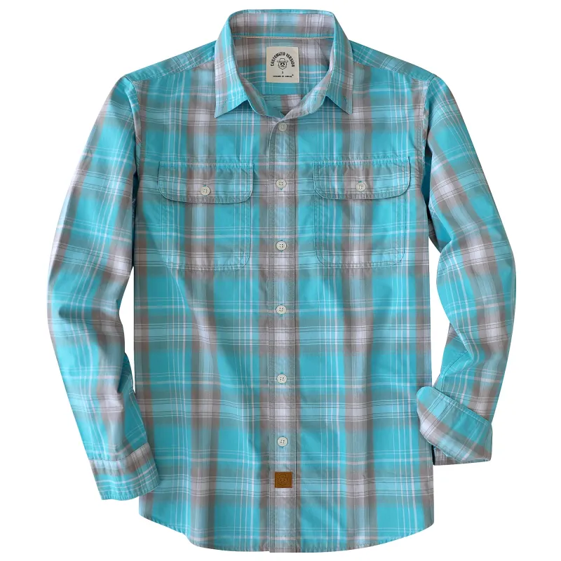 Dubinik® 4.1oz Mens Long Sleeve Button Down Shirts Casual Plaid Shirt with Practical Double Pockets Comfortable and Soft#0050024 made by Dubinik