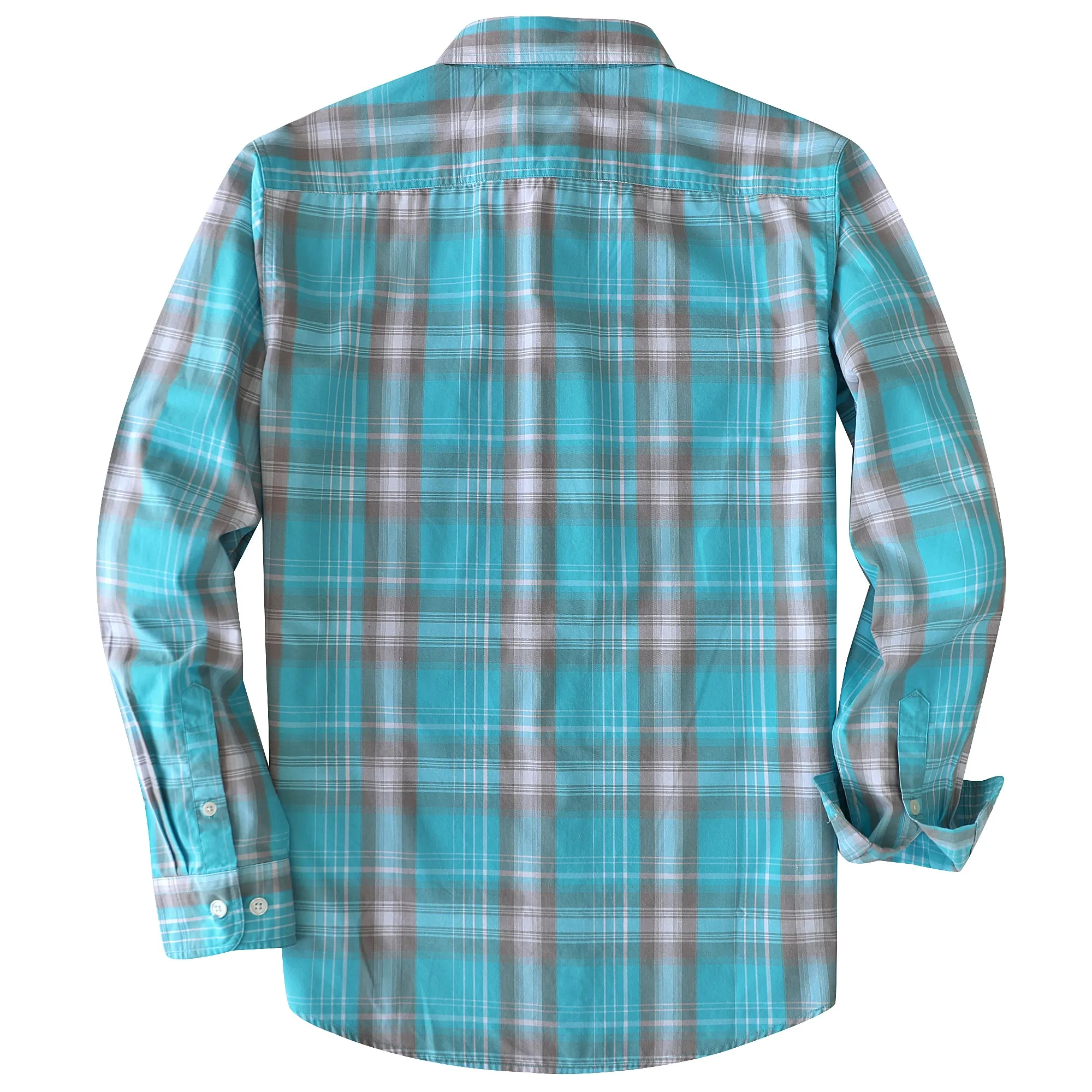 Dubinik® 4.1oz Mens Long Sleeve Button Down Shirts Casual Plaid Shirt with Practical Double Pockets Comfortable and Soft#0050024 sold by Dubinik product image thumbnail 2