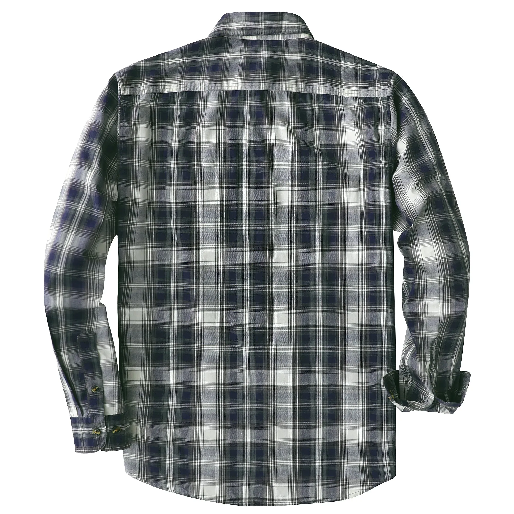 Dubinik® 4.1oz Mens Long Sleeve Button Down Shirts Casual Plaid Shirt with Practical Double Pockets Comfortable and Soft#0050019 sold by Dubinik product image thumbnail 2