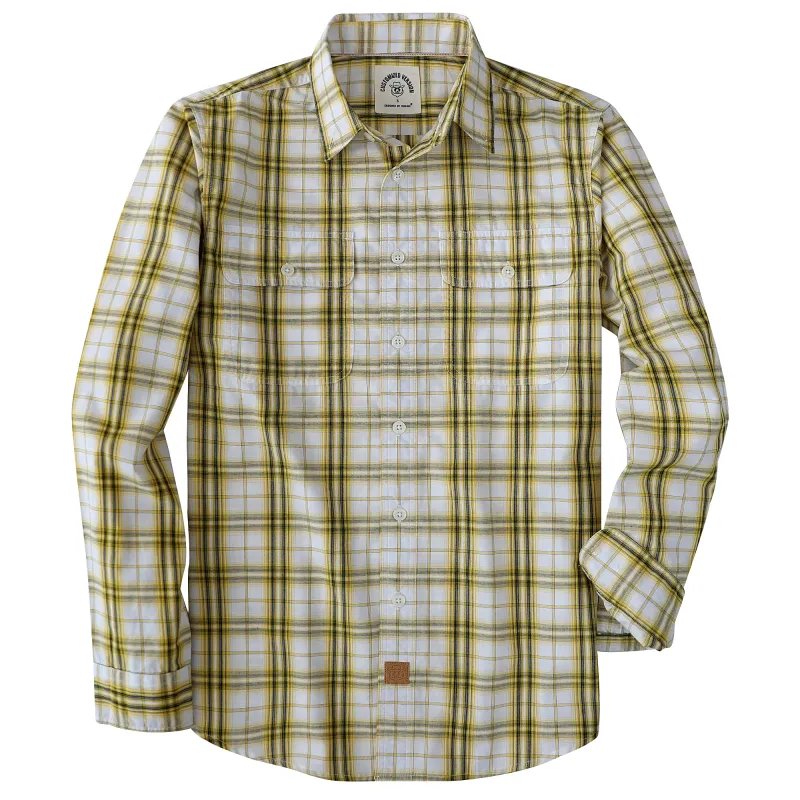 Dubinik® 4.1oz Mens Long Sleeve Button Down Shirts Casual Plaid Shirt with Practical Double Pockets Comfortable and Soft#0050010 made by Dubinik
