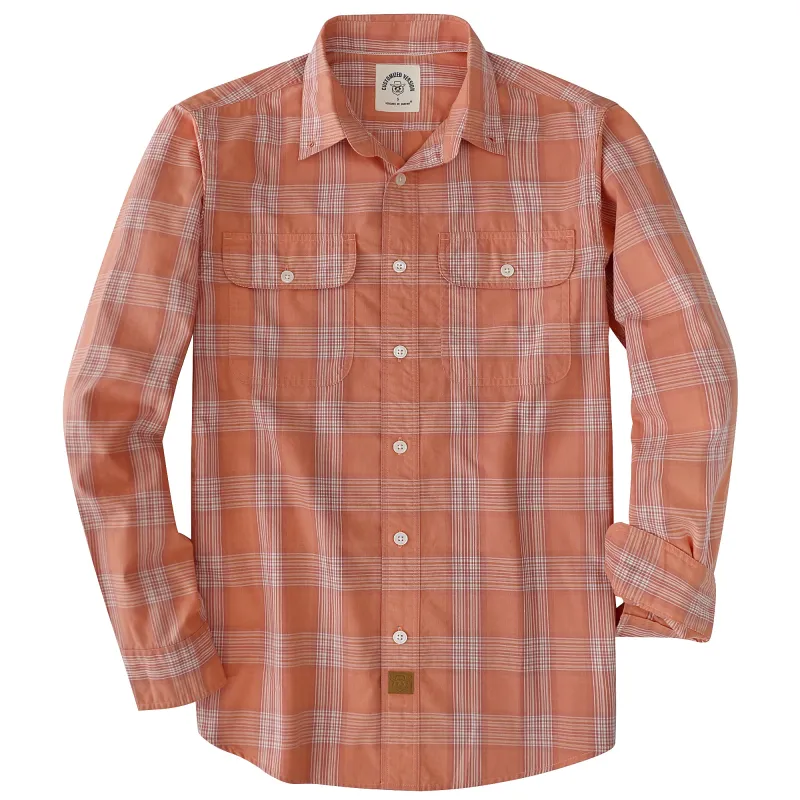 Dubinik® 4.1oz Mens Long Sleeve Shirts Casual Plaid Shirt with Practical Double Pockets Comfortable and Soft#0050021 made by Dubinik