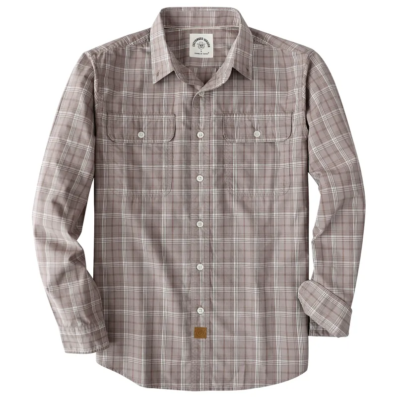 Dubinik® 4.1oz Mens Long Sleeve Button Down Shirts Casual Plaid Shirt with Practical Double Pockets Comfortable and Soft#0050016 made by Dubinik