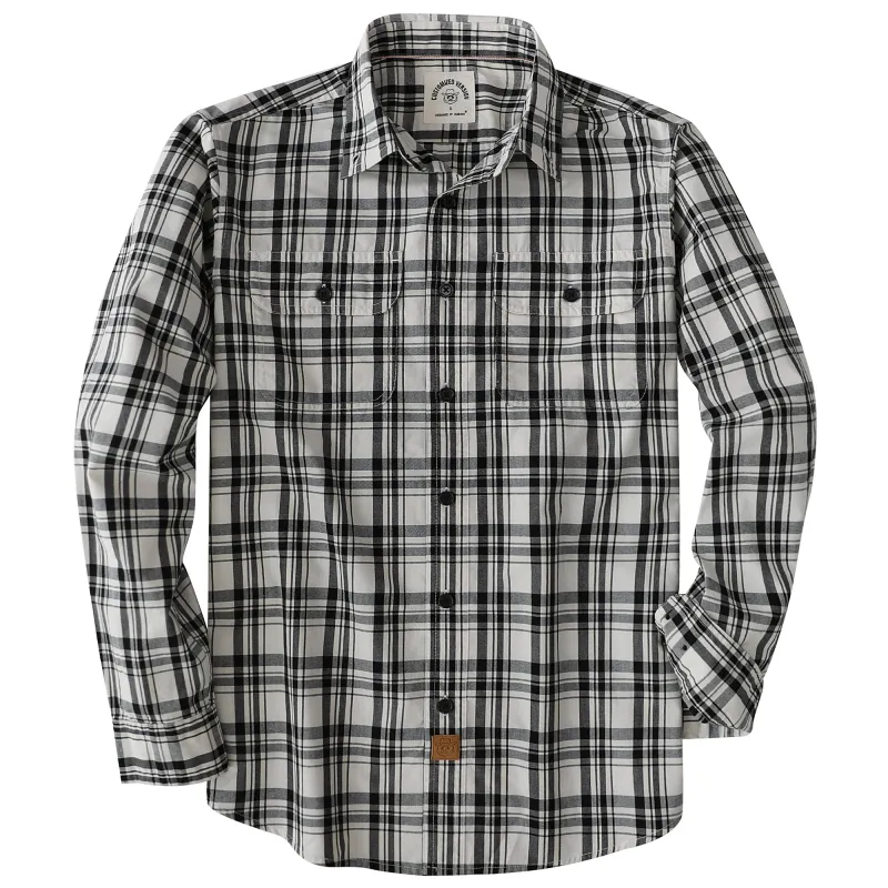 Dubinik® 4.1oz Mens Long Sleeve Shirts Casual Plaid Shirt with Practical Double Pockets Comfortable and Soft#0050009 made by Dubinik